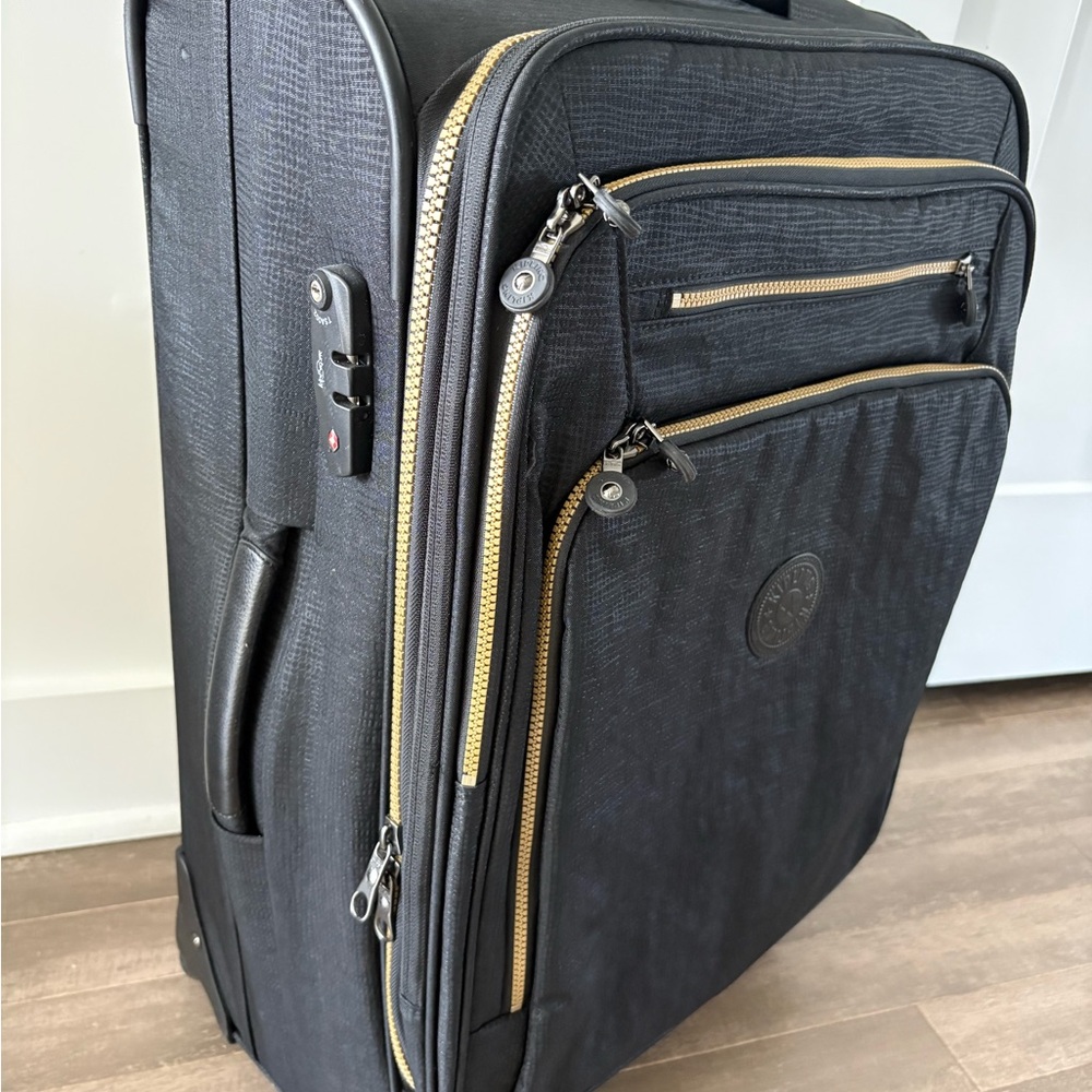 Kipling Black Rolling Spinner Luggage with Front Zip Pockets - Picture 5 of 13